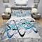 Designart 'Blue and Silver Helix' Modern & Contemporary Bedding Set - Duvet Cover & Shams